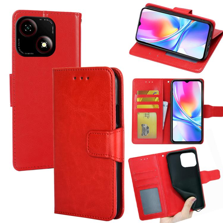 

For ZTE Blade A35e 4G Crystal Texture Leather Phone Case(Red)