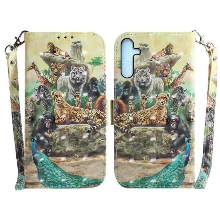

For Samsung Galaxy A25 5G 3D Colored Horizontal Flip Leather Phone Case(Zoo)