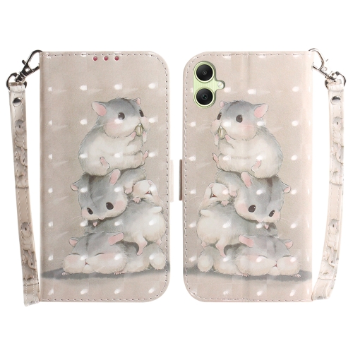 

For Samsung Galaxy A05 3D Colored Horizontal Flip Leather Phone Case(Squirrels)