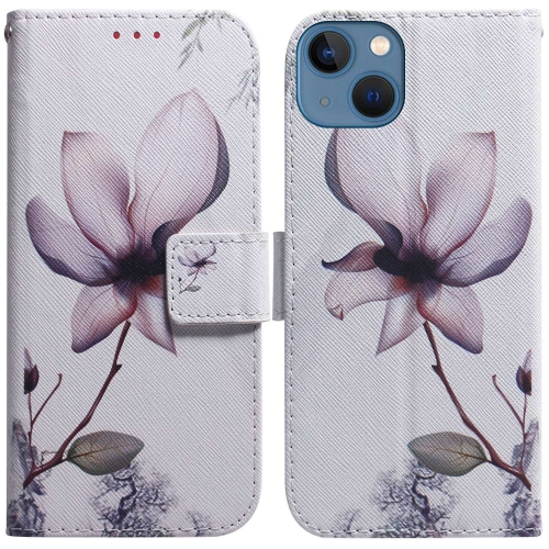 

For iPhone 15 Plus Coloured Drawing Flip Leather Phone Case(Magnolia)