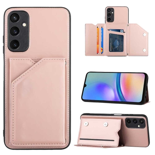 

For Samsung Galaxy A05s Skin Feel PU + TPU + PC Card Slots Phone Case(Rose Gold)