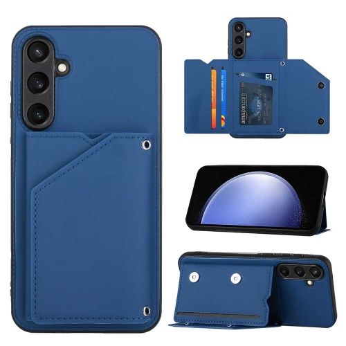 

For Samsung Galaxy S23 FE 5G Skin Feel PU + TPU + PC Card Slots Phone Case(Royal Blue)