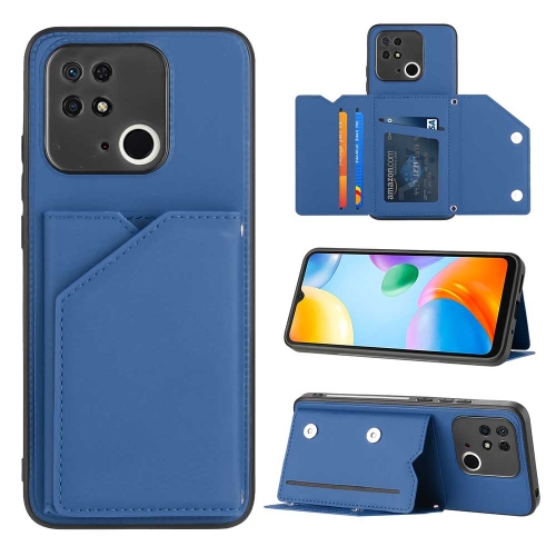 

For Xiaomi Redmi 10C Skin Feel PU + TPU + PC Card Slots Phone Case(Royal Blue)