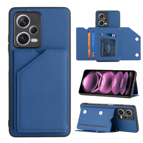 

For Xiaomi Redmi Note 12 Pro 5G Skin Feel PU + TPU + PC Card Slots Phone Case(Royal Blue)