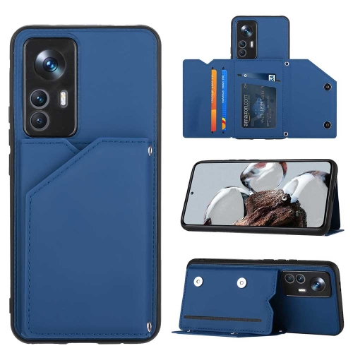 

For Xiaomi Redmi K50 Ultra/12T/12T Pro Skin Feel PU + TPU + PC Card Slots Phone Case(Royal Blue)