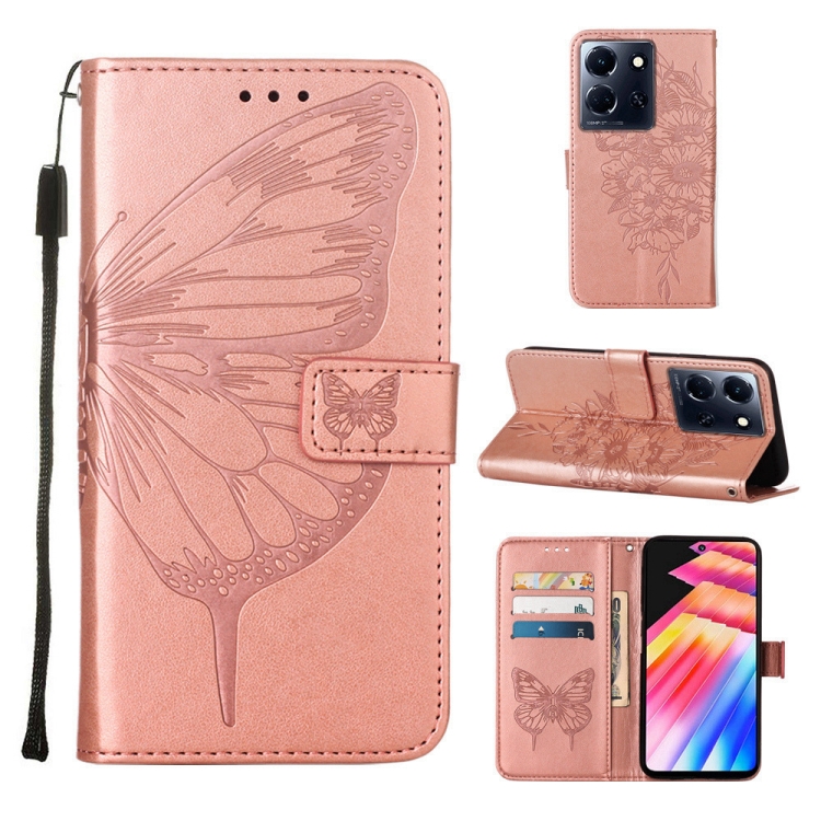 For Infinix Note 30 5G X6711 Embossed Butterfly Leather Phone