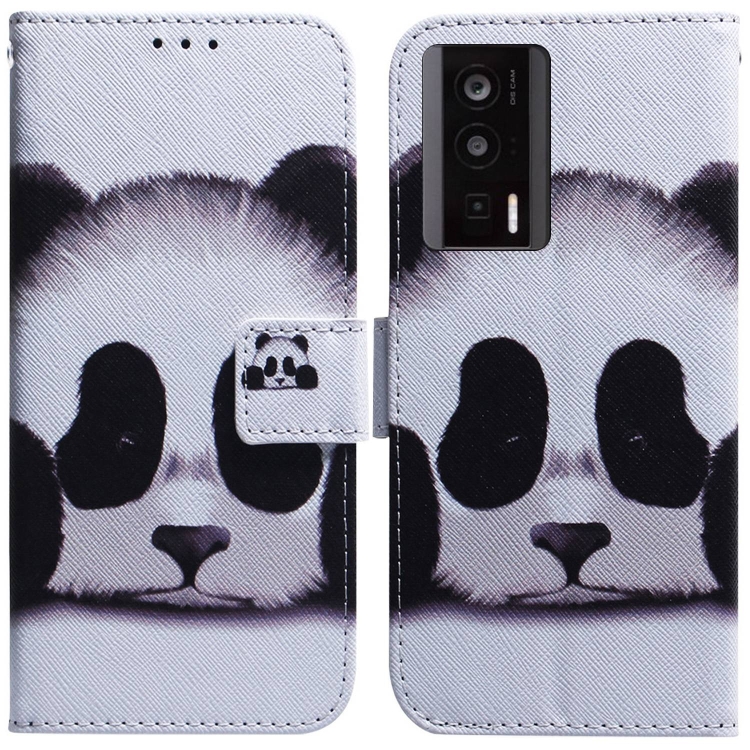 

For Xiaomi Poco F5 Pro / Redmi K60 Coloured Drawing Flip Leather Phone Case(Panda)