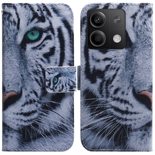 

For Xiaomi Redmi Note 13 5G Coloured Drawing Flip Leather Phone Case(Tiger)