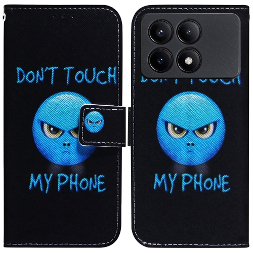 

For Xiaomi Redmi K70E / Poco X6 Pro Coloured Drawing Flip Leather Phone Case(Anger)