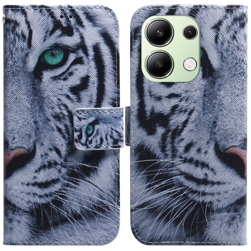 

For Xiaomi Redmi Note 13 4G Global Coloured Drawing Flip Leather Phone Case(Tiger)
