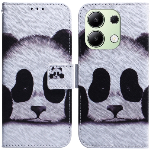 For Xiaomi Redmi Note 13 4G Global Coloured Drawing Flip Leather Phone Case(Panda)