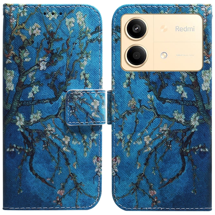 

For Xiaomi Redmi Note 13R Pro Coloured Drawing Flip Leather Phone Case(Apricot)