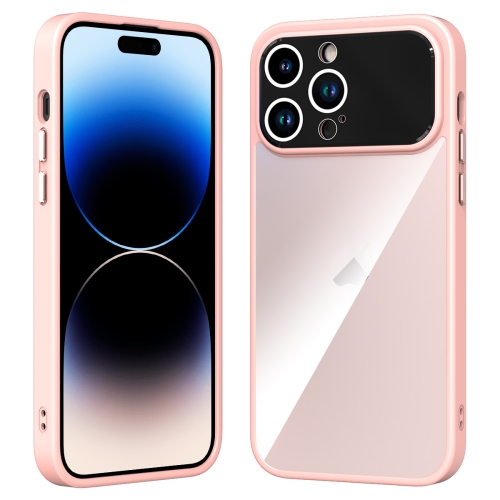 

For iPhone 15 Pro Max Large Window Acrylic + TPU Phone Case(Light Pink)