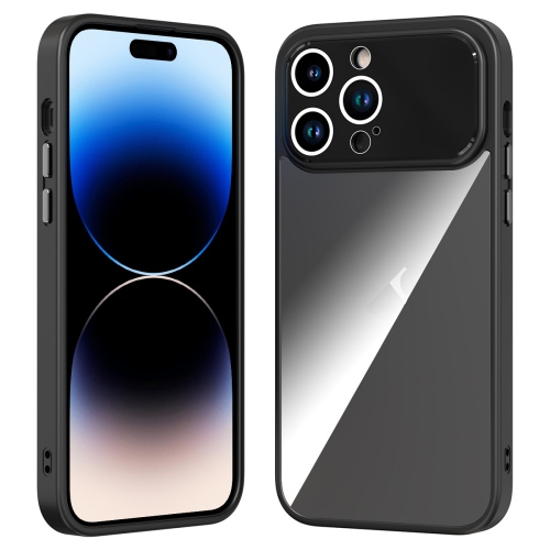 

For iPhone 15 Pro Large Window Acrylic + TPU Phone Case(Black)