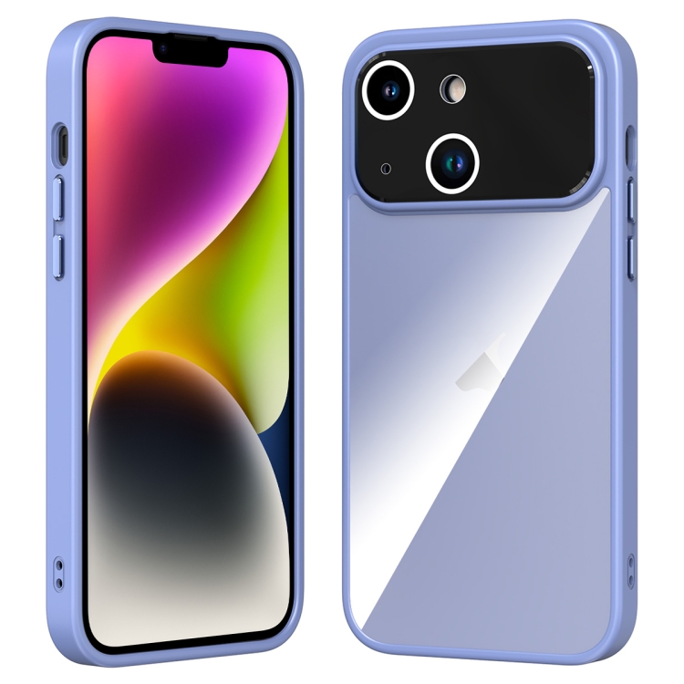 

For iPhone 15 Large Window Acrylic + TPU Phone Case(Grass Ash)
