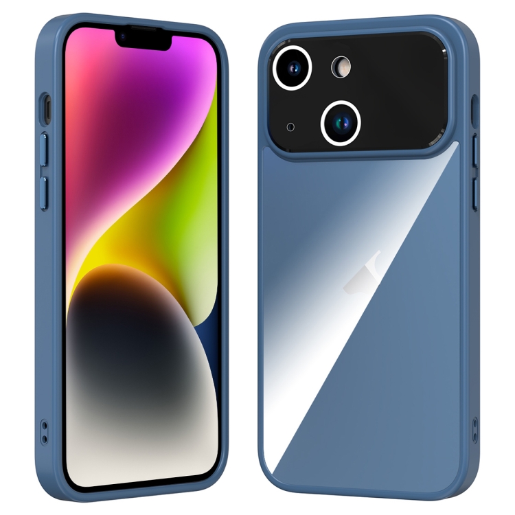 

For iPhone 15 Large Window Acrylic + TPU Phone Case(Sapphire)