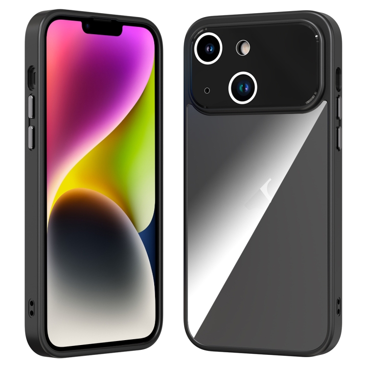 

For iPhone 14 Large Window Acrylic + TPU Phone Case(Black)