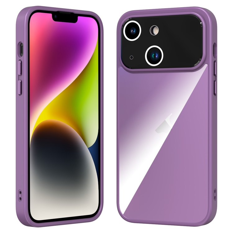 

For iPhone 14 Large Window Acrylic + TPU Phone Case(Night Purple)