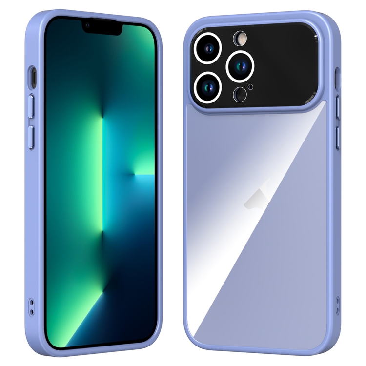 

For iPhone 13 Pro Large Window Acrylic + TPU Phone Case(Grass Ash)