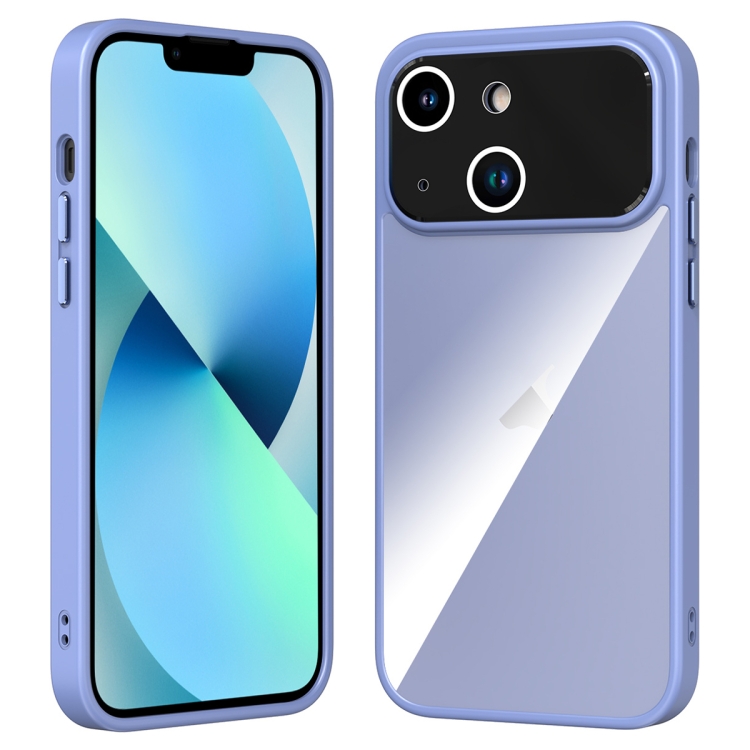 

For iPhone 13 Large Window Acrylic + TPU Phone Case(Grass Ash)