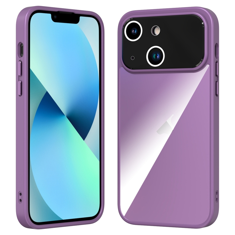 

For iPhone 13 Large Window Acrylic + TPU Phone Case(Night Purple)