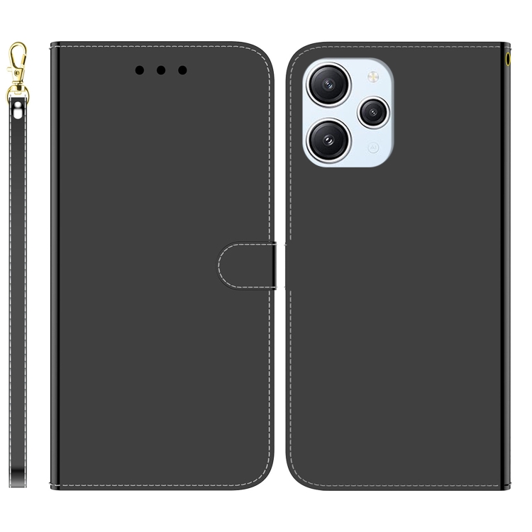 

For Xiaomi Redmi 12 Imitated Mirror Surface Leather Phone Case(Black)
