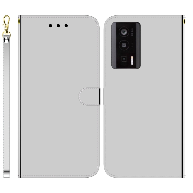 

For Xiaomi Poco F5 Pro / Redmi K60 Imitated Mirror Surface Leather Phone Case(Silver)