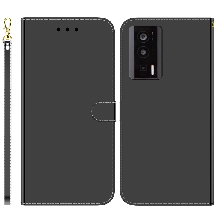

For Xiaomi Poco F5 Pro / Redmi K60 Imitated Mirror Surface Leather Phone Case(Black)