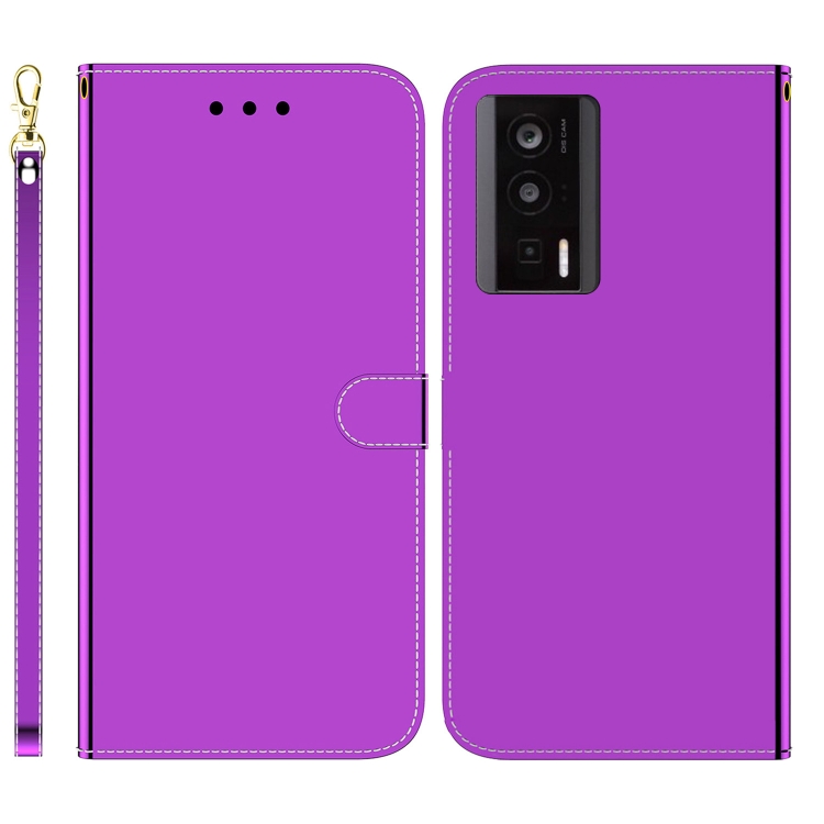 

For Xiaomi Poco F5 Pro / Redmi K60 Imitated Mirror Surface Leather Phone Case(Purple)