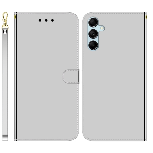 

For Samsung Galaxy M54 Imitated Mirror Surface Leather Phone Case(Silver)