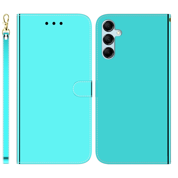

For Samsung Galaxy M54 Imitated Mirror Surface Leather Phone Case(Mint Green)