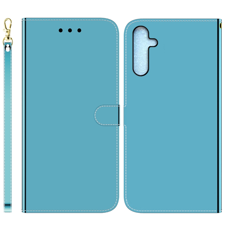 

For Samsung Galaxy A25 5G Imitated Mirror Surface Leather Phone Case(Blue)