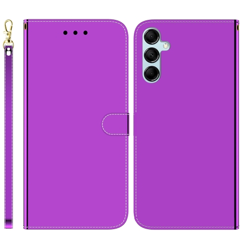 

For Samsung Galaxy M34 5G/F34 5G Imitated Mirror Surface Leather Phone Case(Purple)