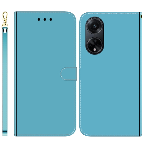 

For OPPO A98 5G / F23 5G India Imitated Mirror Surface Leather Phone Case(Blue)