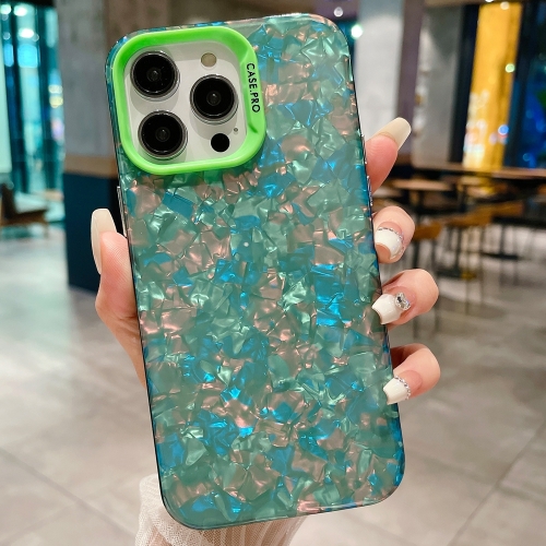 

For iPhone 15 Pro Max IMD Shell Texture TPU + Acrylic Phone Case(Green)