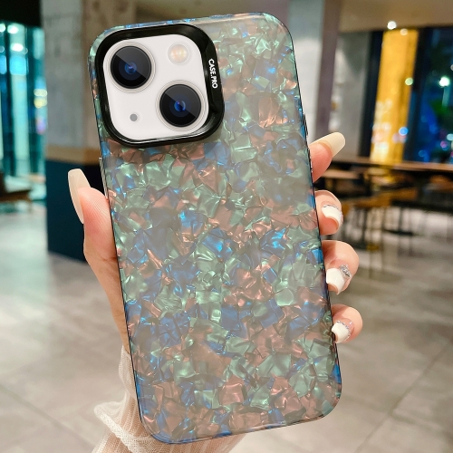 

For iPhone 15 Plus IMD Shell Texture TPU + Acrylic Phone Case(Black)