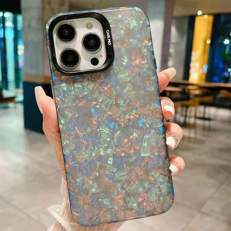 

For iPhone 14 Pro IMD Shell Texture TPU + Acrylic Phone Case(Black)