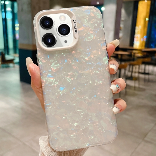 

For iPhone 11 Pro Max IMD Shell Texture TPU + Acrylic Phone Case(White)