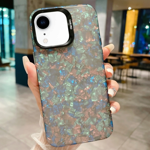 

For iPhone XR IMD Shell Texture TPU + Acrylic Phone Case(Black)