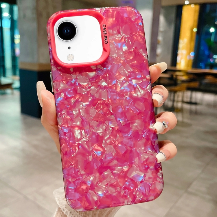 

For iPhone XR IMD Shell Texture TPU + Acrylic Phone Case(Rose Red)
