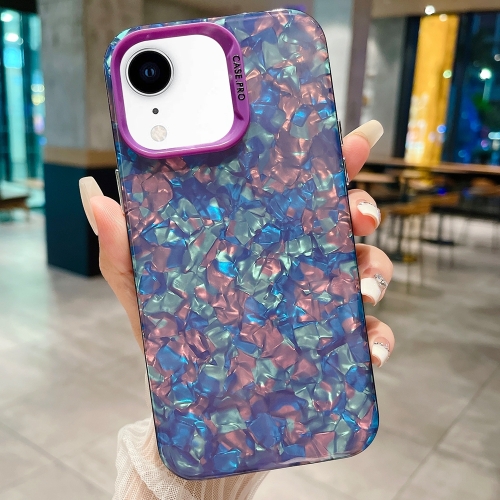 

For iPhone XR IMD Shell Texture TPU + Acrylic Phone Case(Purple)