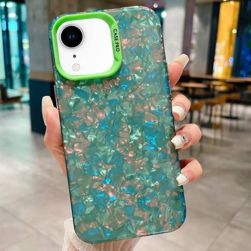 

For iPhone XR IMD Shell Texture TPU + Acrylic Phone Case(Green)