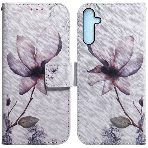 

For Samsung Galaxy A25 5G Coloured Drawing Flip Leather Phone Case(Magnolia)