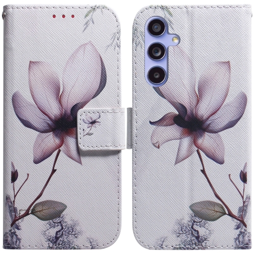 

For Samsung Galaxy S23 FE 5G Coloured Drawing Flip Leather Phone Case(Magnolia)