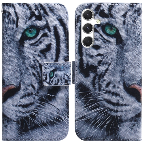 

For Samsung Galaxy S24+ 5G Coloured Drawing Flip Leather Phone Case(Tiger)