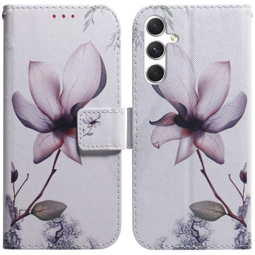 

For Samsung Galaxy S24+ 5G Coloured Drawing Flip Leather Phone Case(Magnolia)