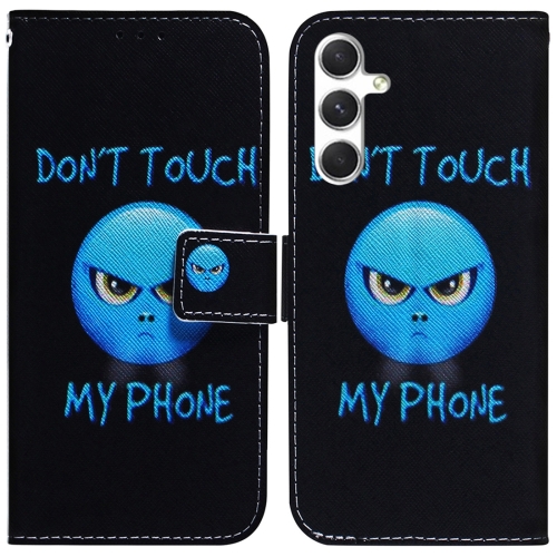 

For Samsung Galaxy S24 5G Coloured Drawing Flip Leather Phone Case(Anger)