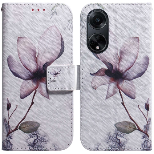 

For OPPO A98 5G / F23 5G India Coloured Drawing Flip Leather Phone Case(Magnolia)