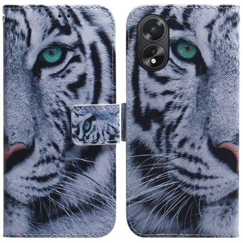 

For OPPO A38 4G / A18 Coloured Drawing Flip Leather Phone Case(Tiger)