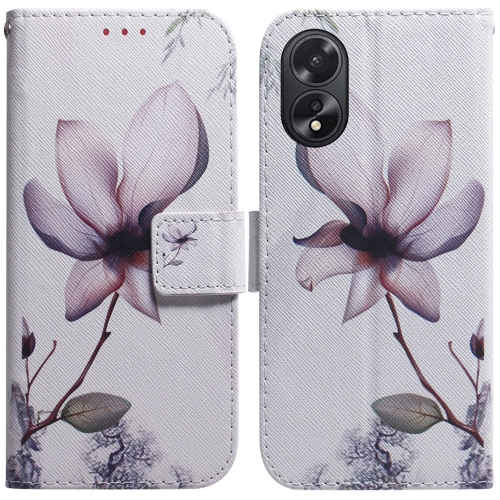 

For OPPO A38 4G / A18 Coloured Drawing Flip Leather Phone Case(Magnolia)